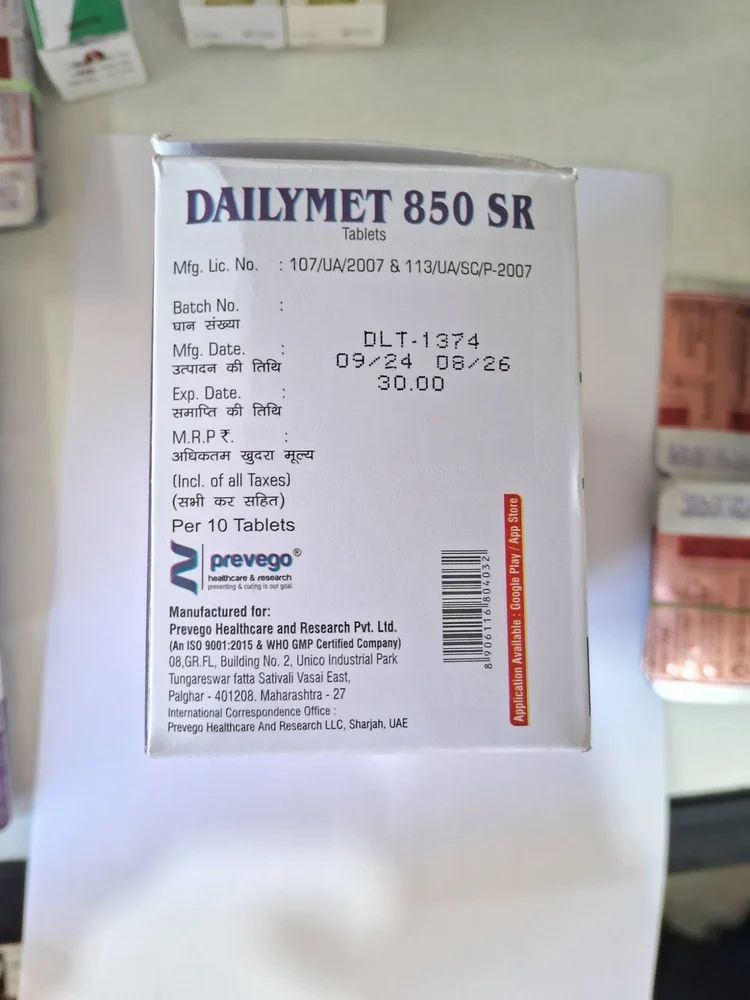 DAILYMET 850MG SR