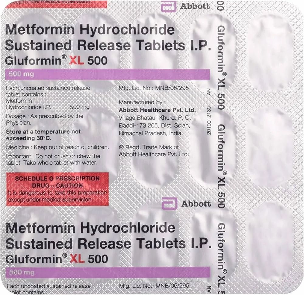 GLUFORMIN XL 500MG